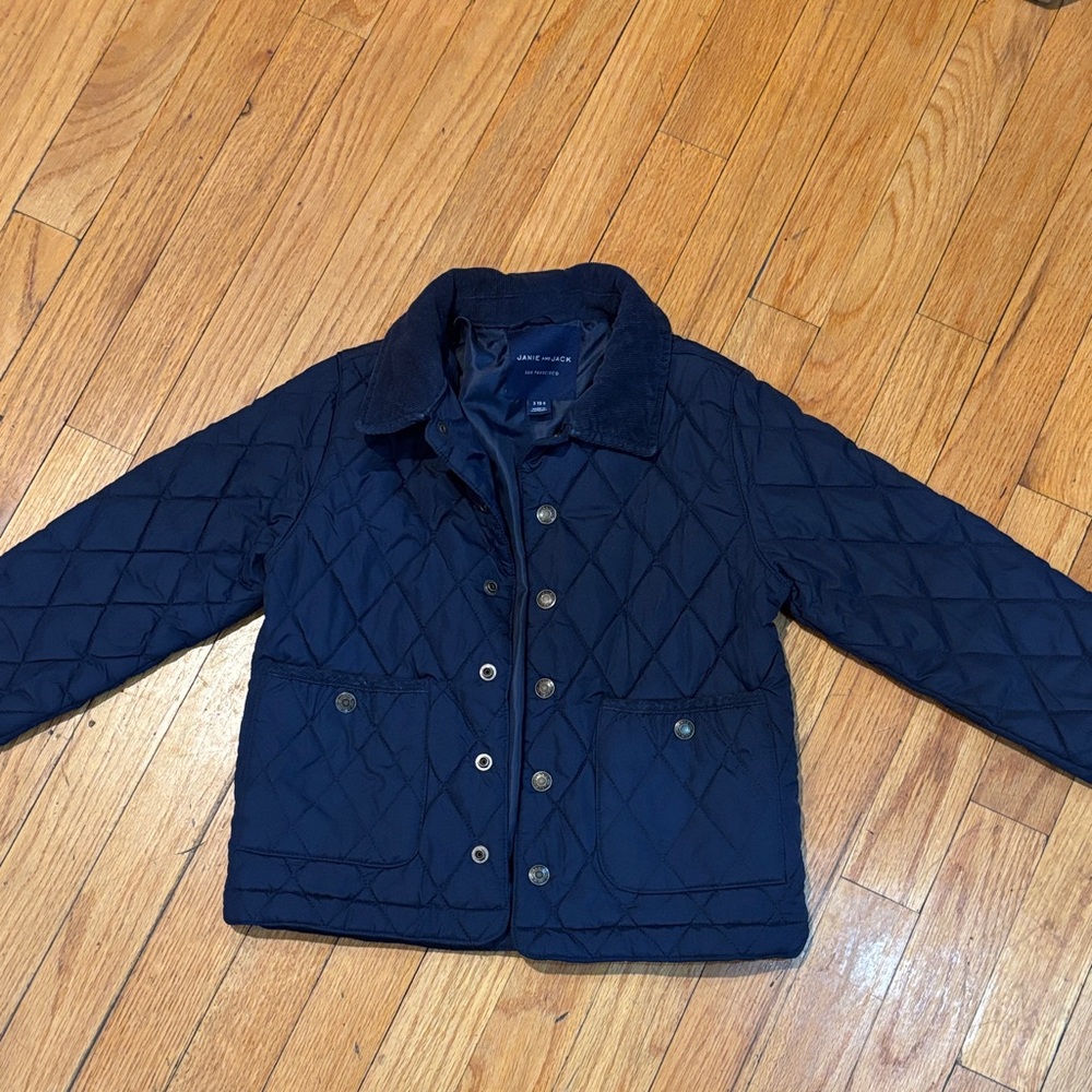 Janie and Jack Dark Blue Quilted barn Jacket